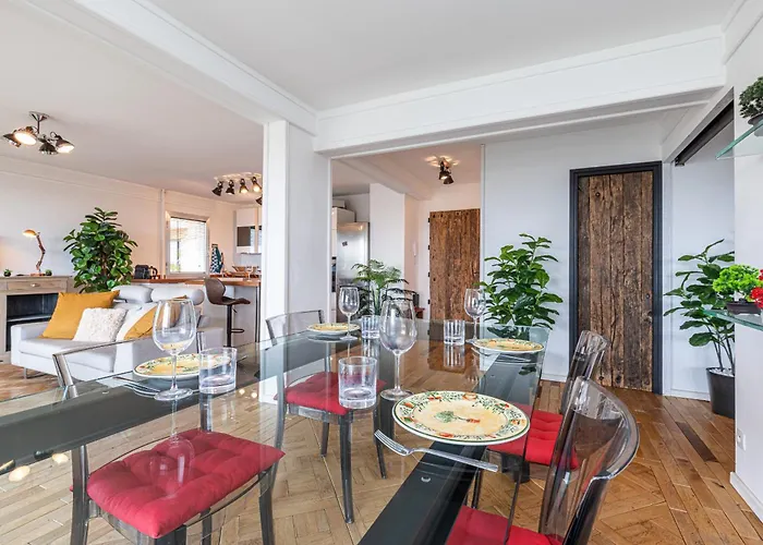 Lejlighed Loft Style 1 Bdr - Panoramic View Swimming Pool & Garage Antibes